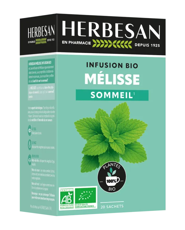 Herbesan Mélisse Sommeil infusion bio sommeil