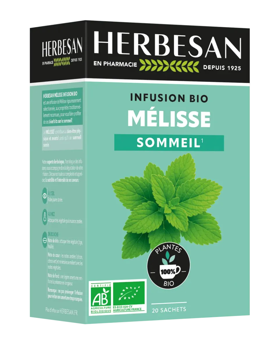Herbesan Mélisse Sommeil infusion bio sommeil