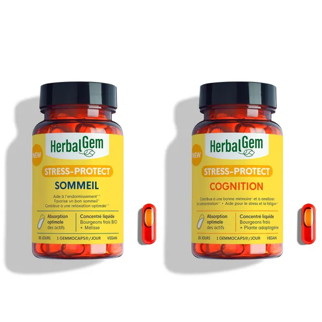 Herbalgem Duo Gemmocaps Sommeil Cognition Gélules Jour Nuit