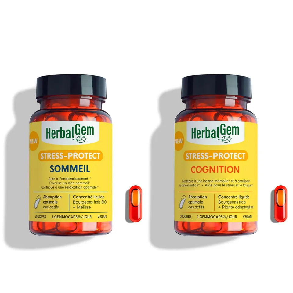 Herbalgem Duo Gemmocaps Sommeil Cognition Gélules Jour Nuit