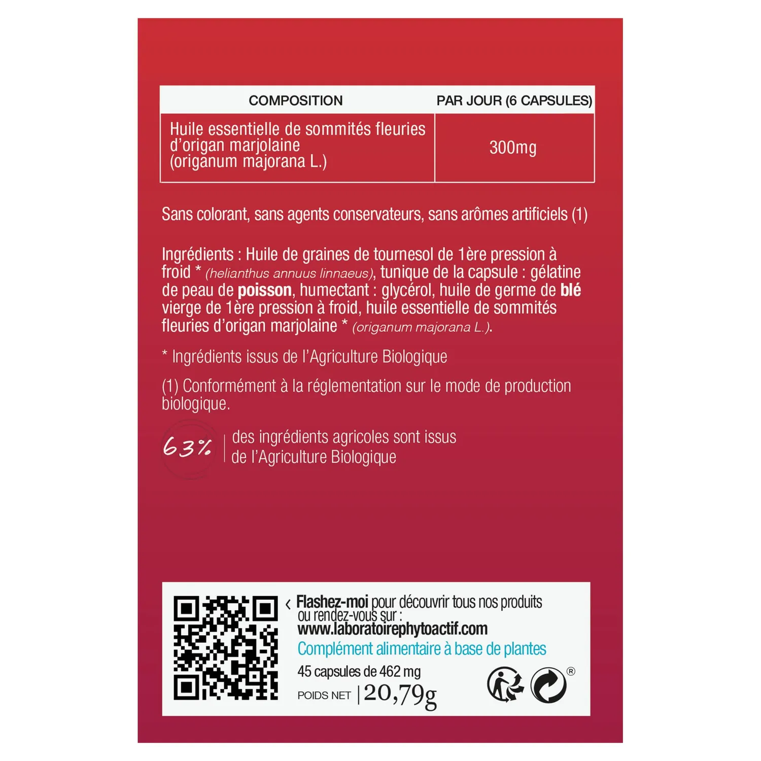 Phyto-Actif Bactear complément immunité 45 comprimés