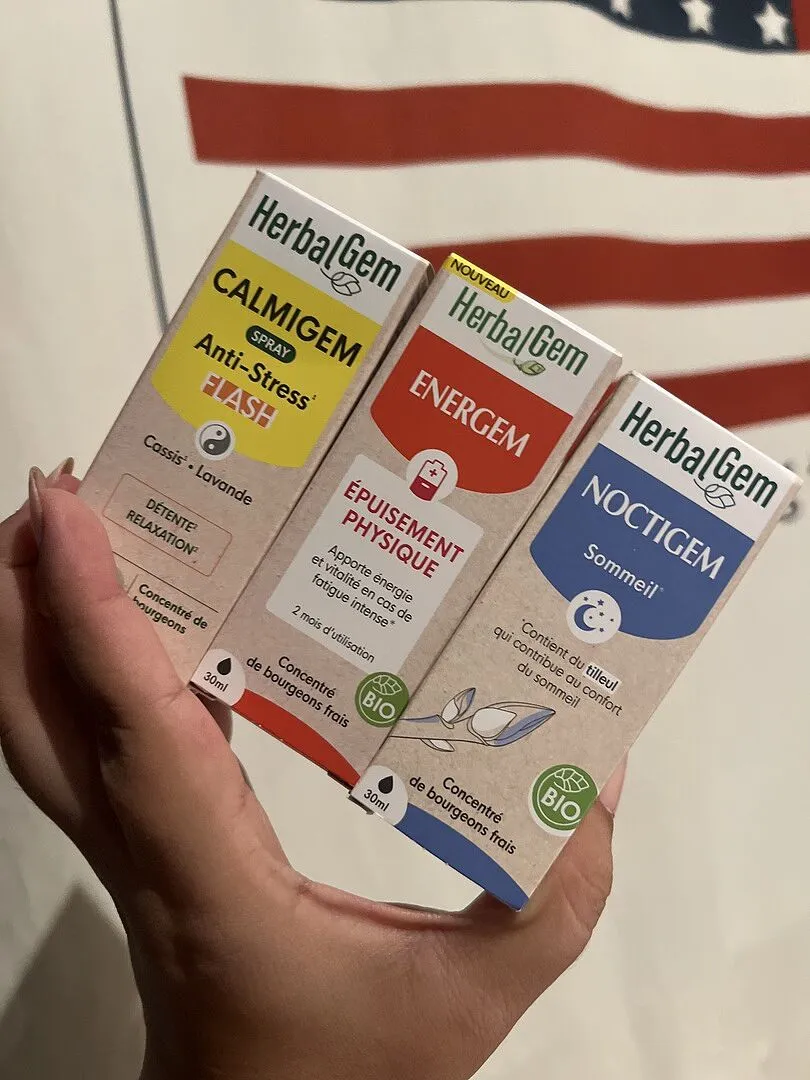 Herbalgem Pack Jour Nuit Energem Calmigem Noctigem 3 flacons