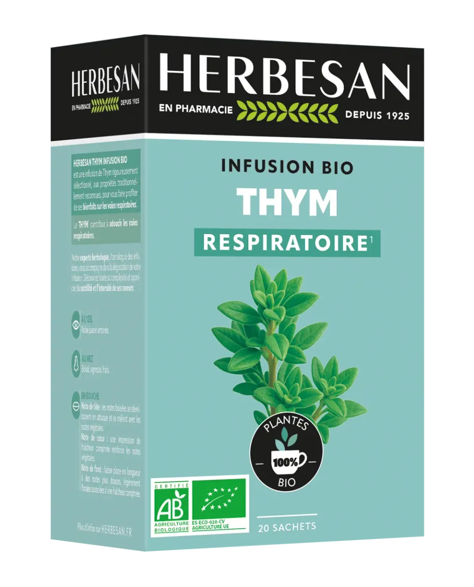 Herbesan Infusion thym respiratoire bio voies respiratoires