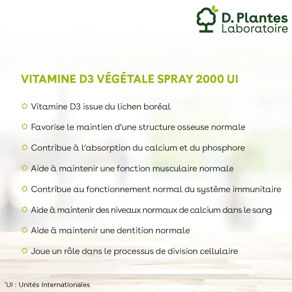 D.Plantes Vitamine D3 2000 UI Spray 20 ml Vegan