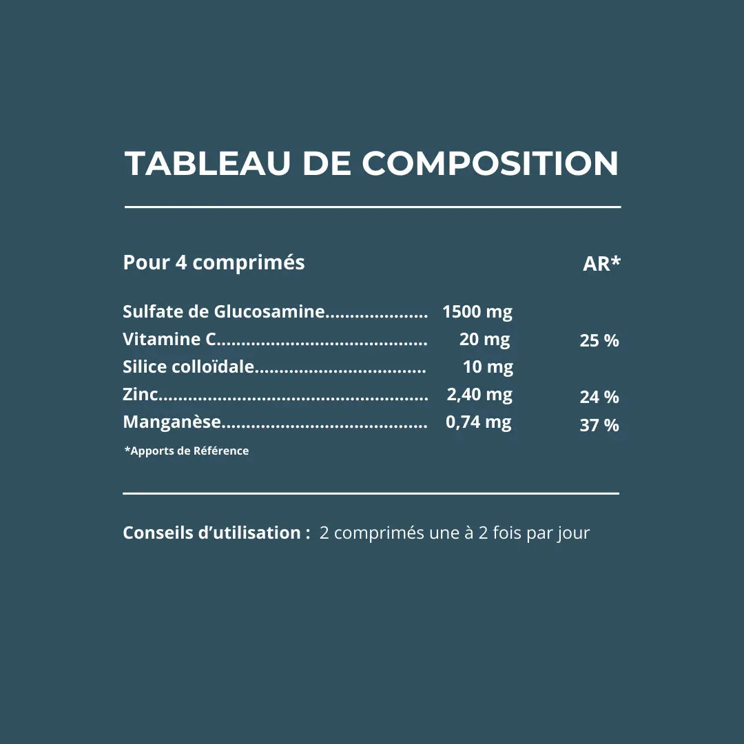 Monin Chanteaud Kinesamine comprimés articulations glucosamine