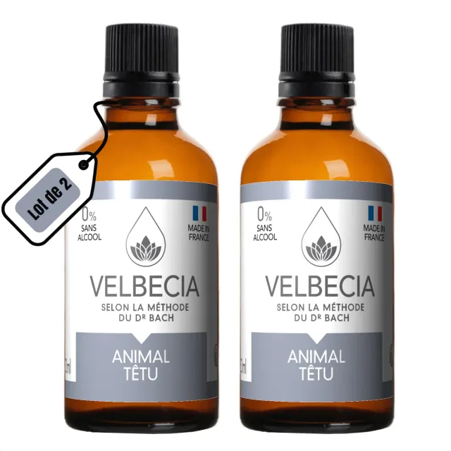 Velbecia Animal têtu élixir fleurs 50ml sans alcool écoute