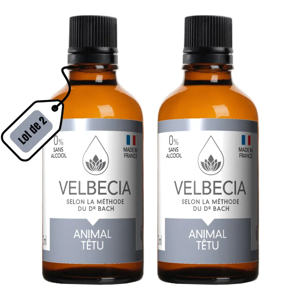 Velbecia Animal têtu élixir fleurs 50ml sans alcool écoute