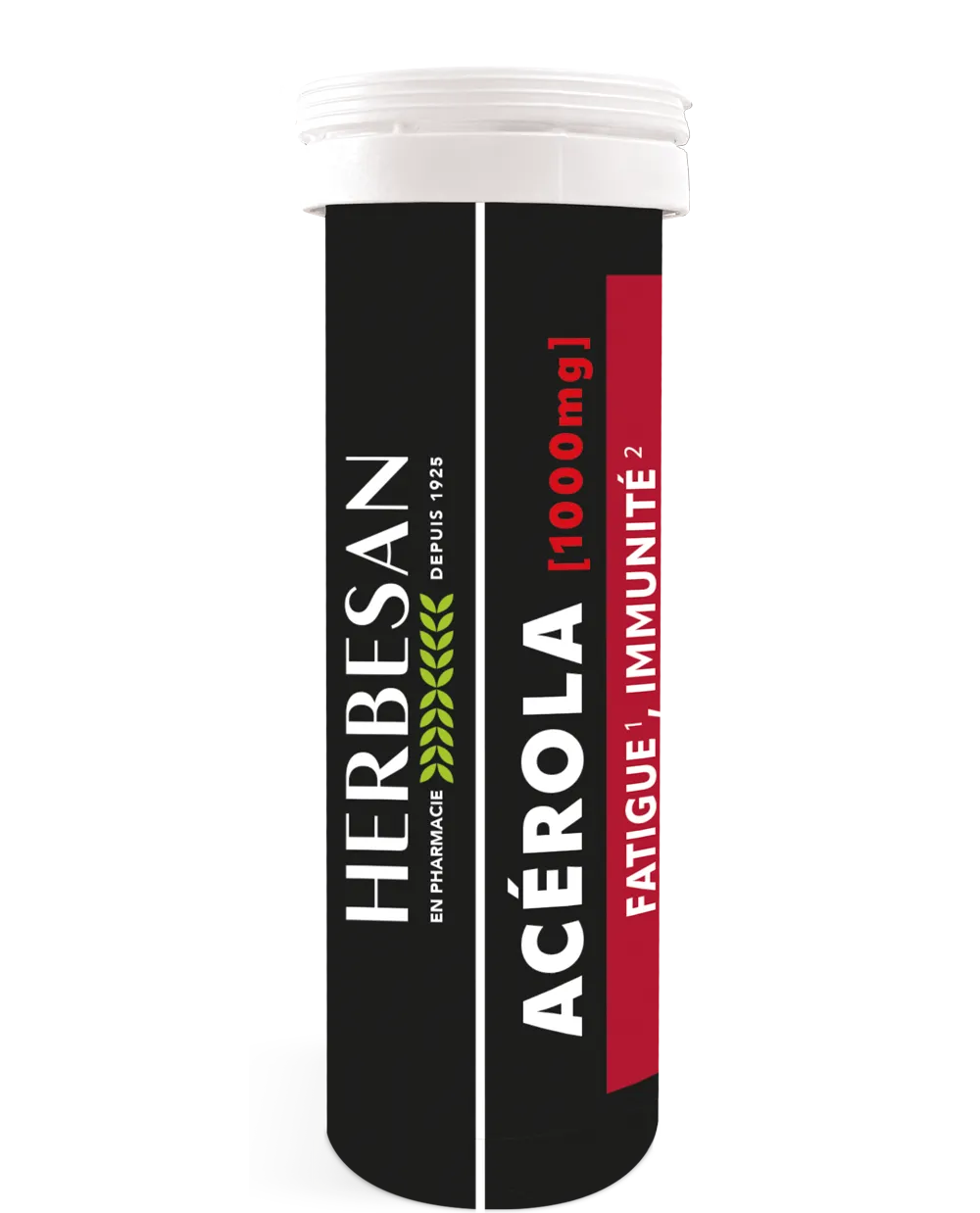 Herbesan Acérola 1000mg comprimés effervescents cerise