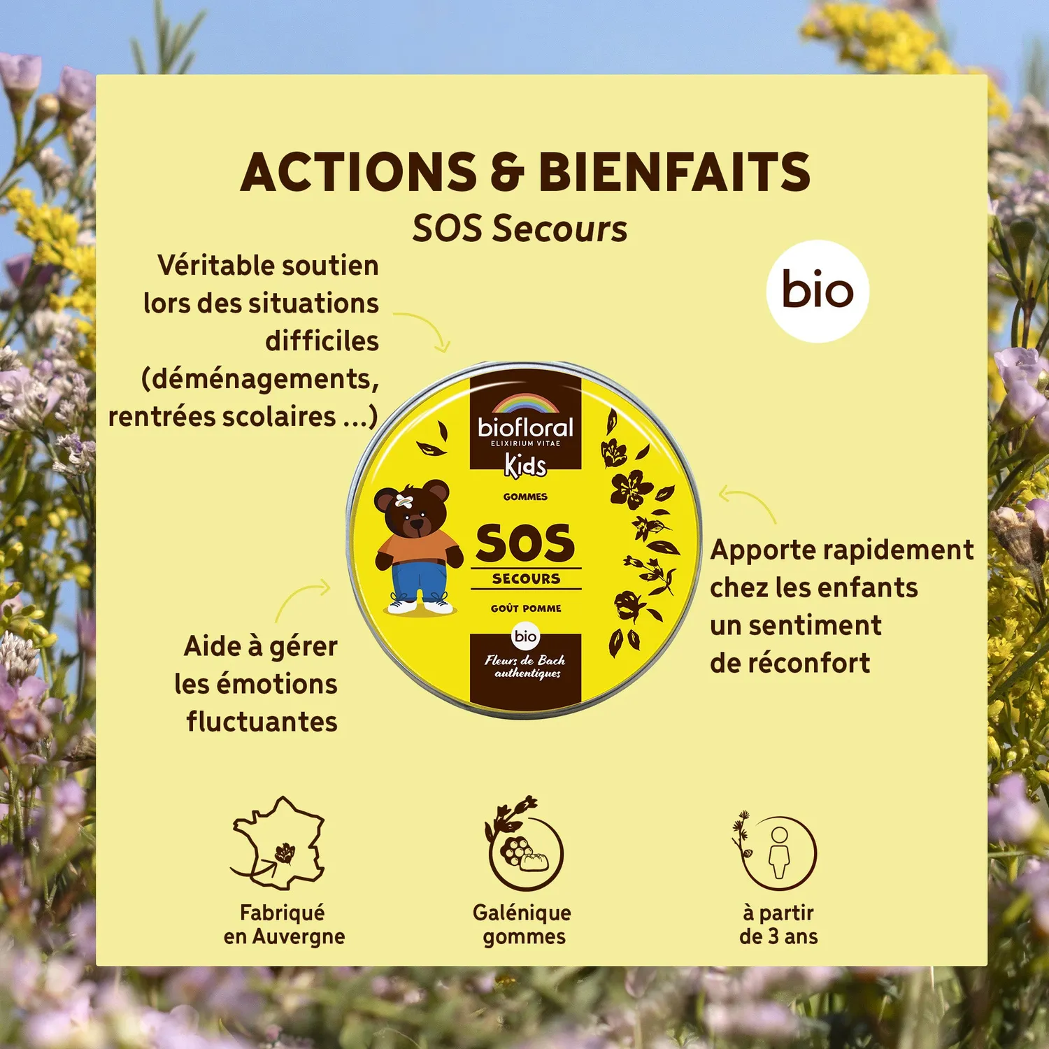 Herbalgem SOS Secours Jour gommes bio enfants calme