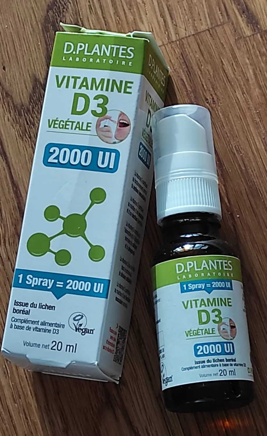 D.Plantes Vitamine D3 2000 UI Spray 20 ml Vegan