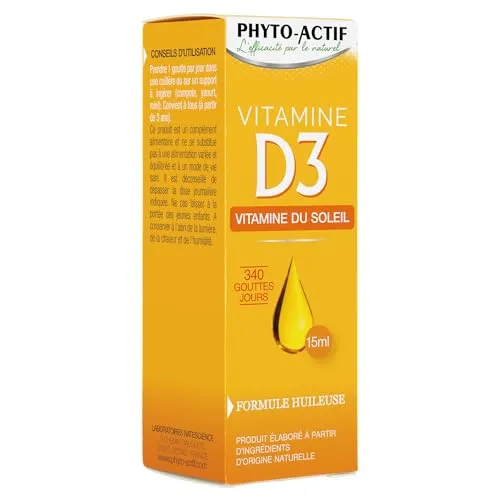 Phyto-Actif Vitamine D3 gouttes huileuses 15ml