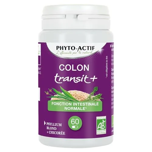 Phyto-Actif Colon Transit + gélules 60 bio psyllium transit