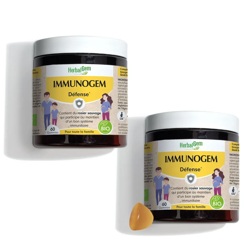 HerbalGem ImmunoGem gummies bio défenses duo pack