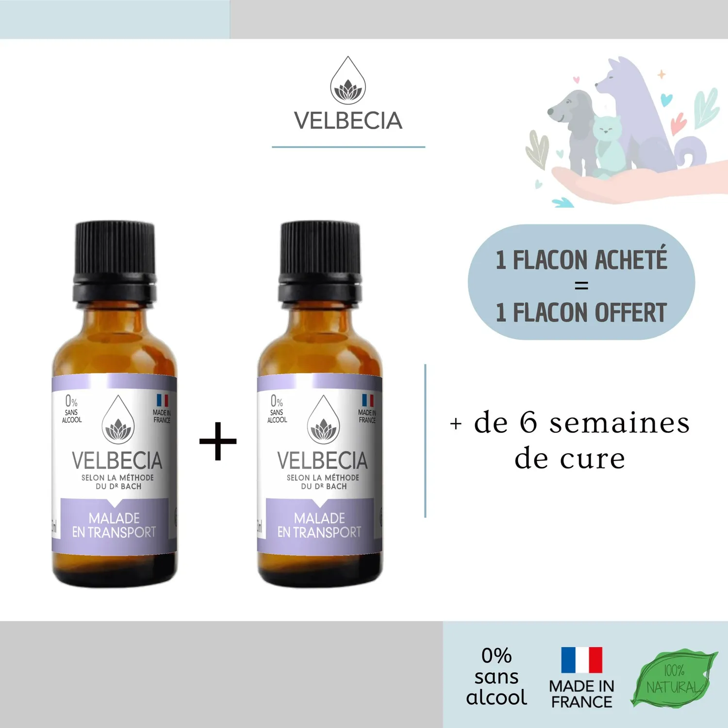 Velbecia Animal Malade Voiture élixir 2x30ml chat chien