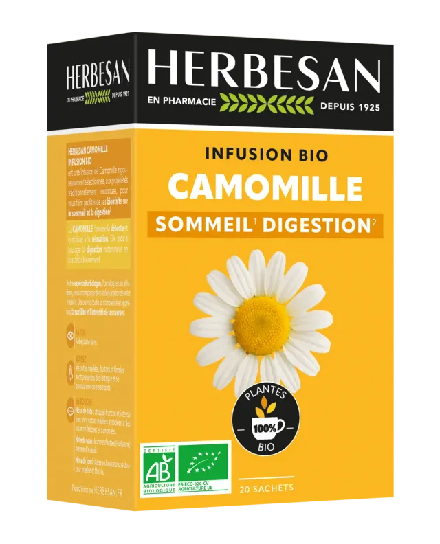 Herbesan Camomille infusion bio sommeil digestion