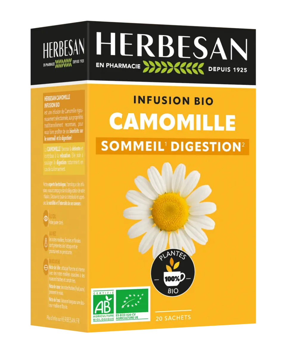 Herbesan Camomille infusion bio sommeil digestion