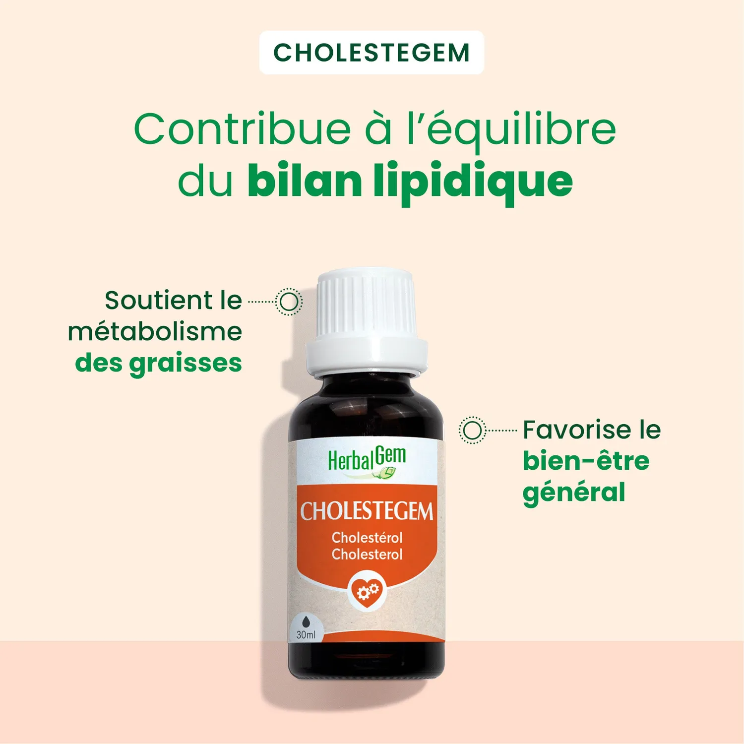 Herbalgem Cholestegem complexe bourgeons bio cholestérol