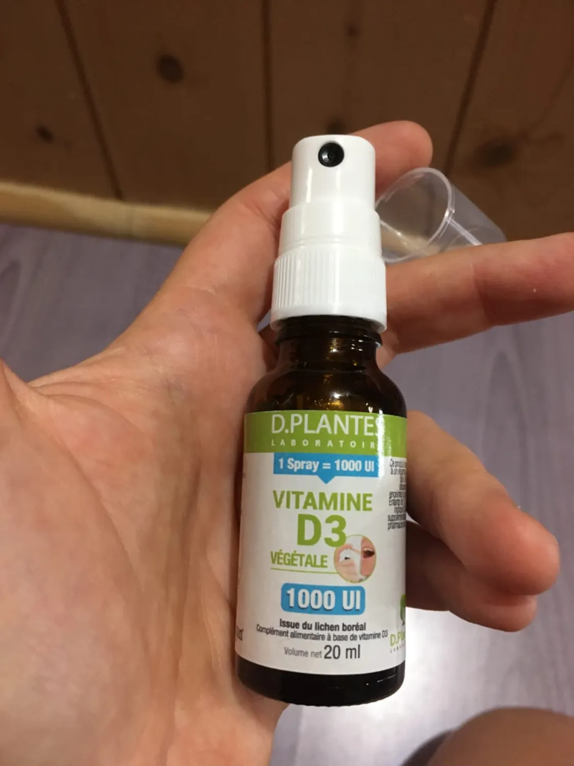 D.Plantes Vitamine D3 1000 UI Spray Vegan 20ml Immunité