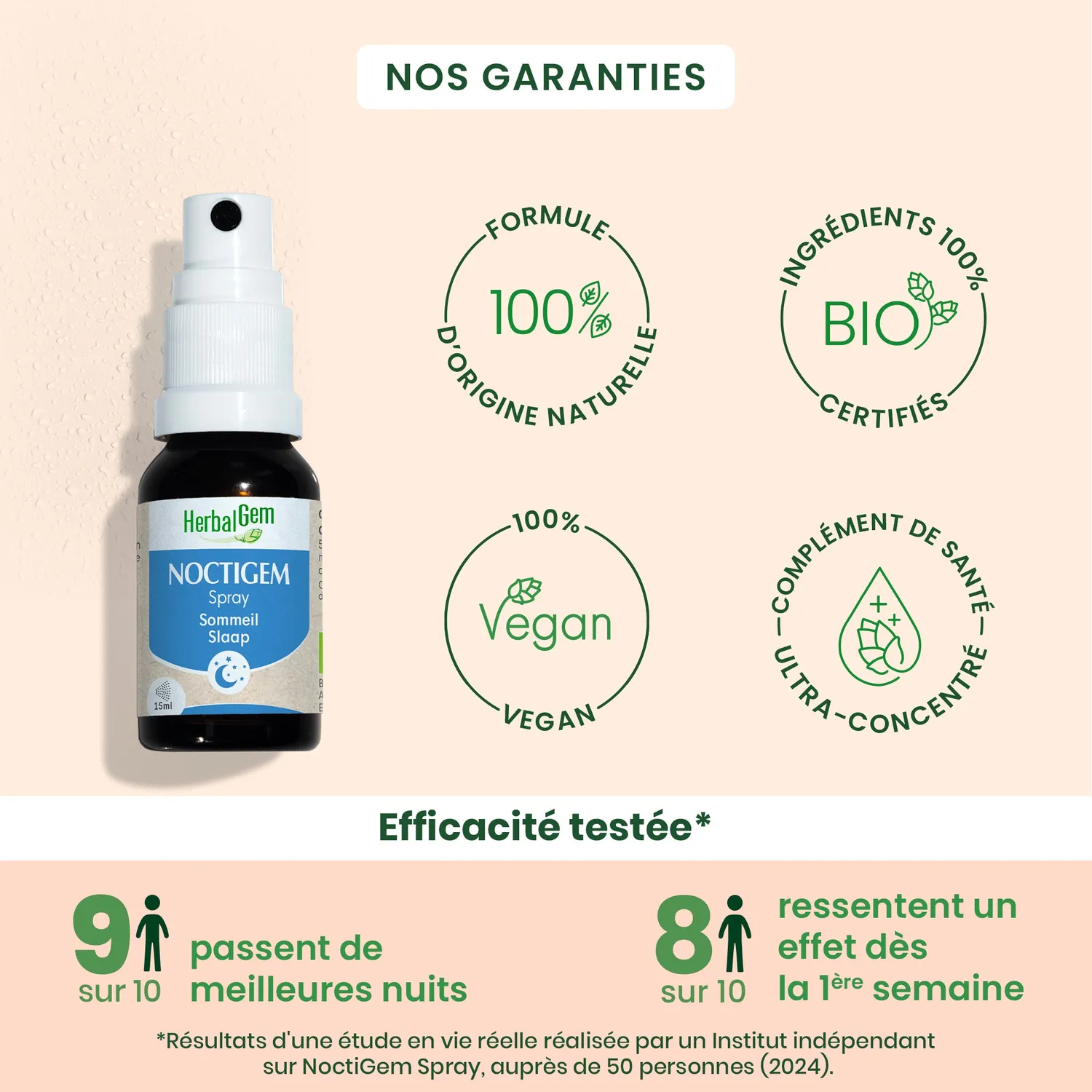 Herbalgem Noctigem spray sommeil tilleul bio