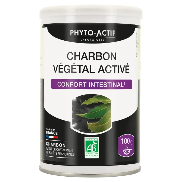 Phyto-Actif Charbon Végétal Bio poudre 100g digest