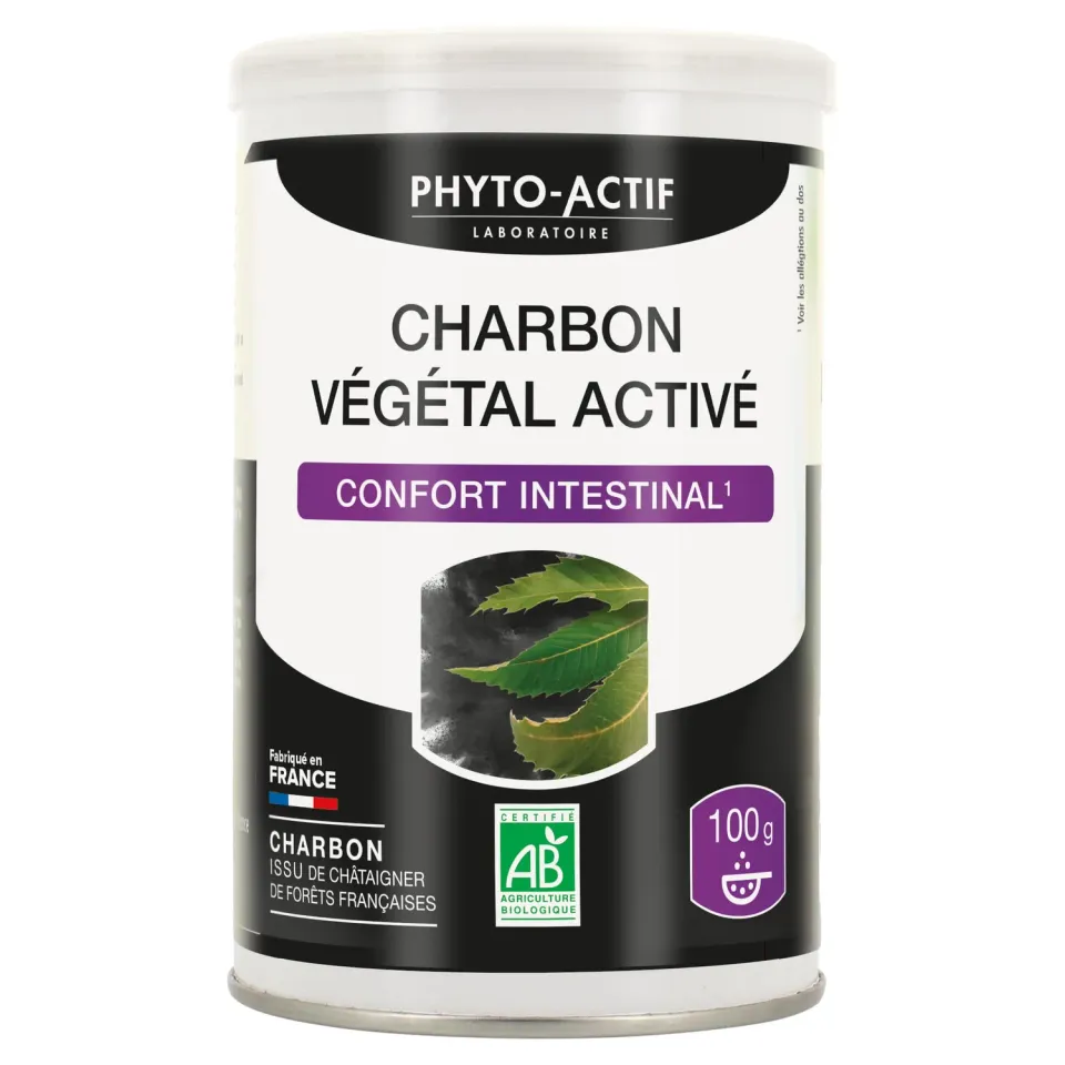 Phyto-Actif Charbon Végétal Bio poudre 100g digest