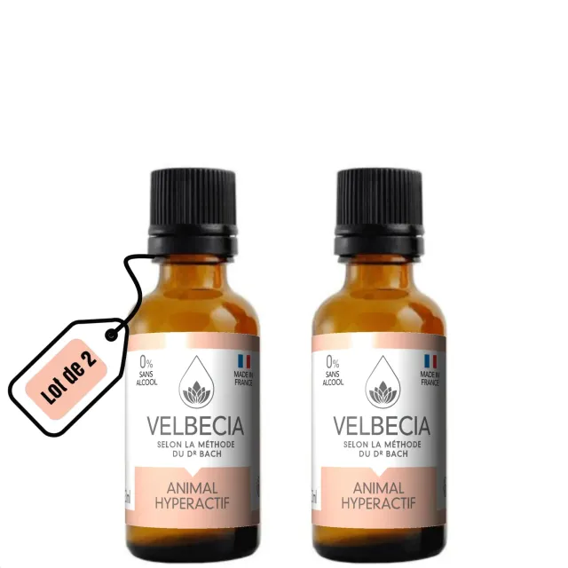 Velbecia Animal Hyperactif élixir fleurs 30ml + offert
