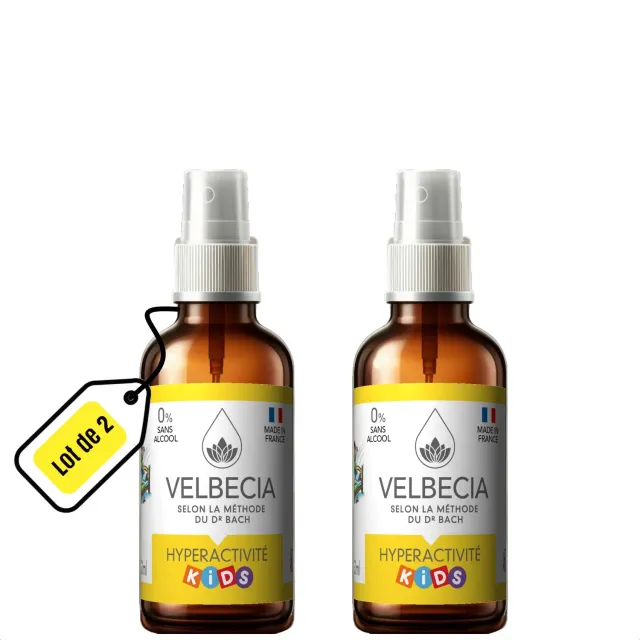 Velbecia Enfant Hyperactif Agité élixir 2x30ml sans alcool