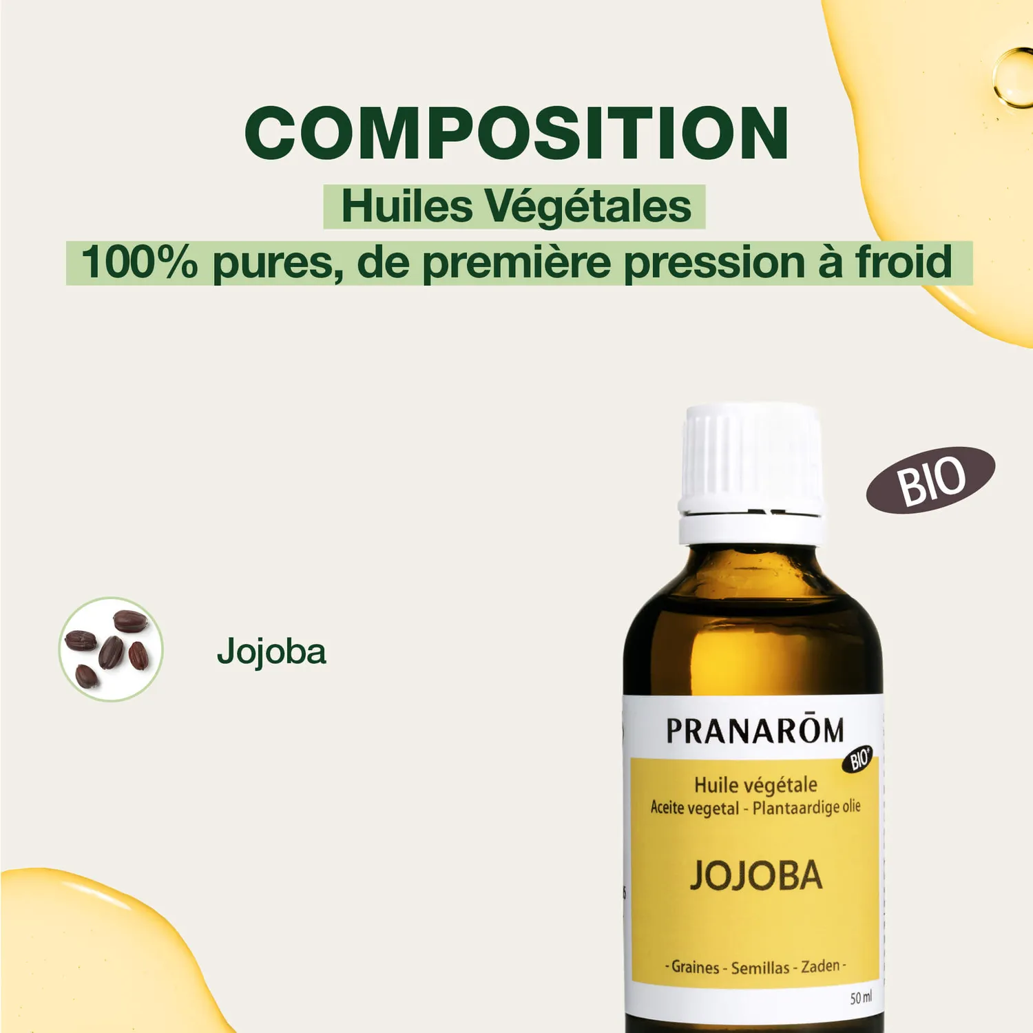 HERBALGEM Huile Végétale Jojoba bio peau