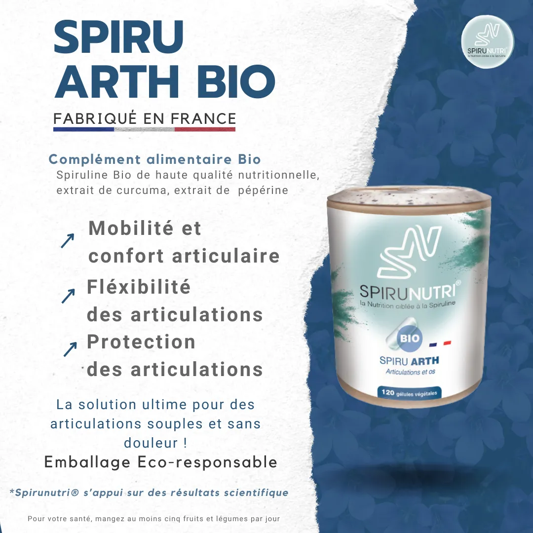 Spirunutri Spiru Arth complement articulaire curcuma bio