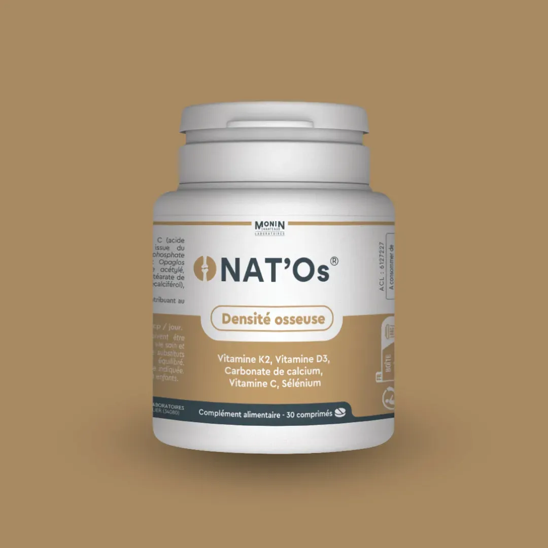 Laboratoires Monin Chanteaud Nat'Os 90 comprimés os calcium K2 D3