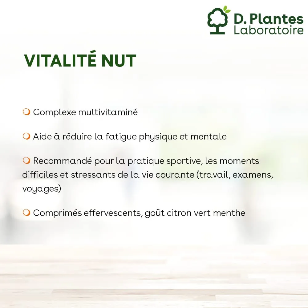 D.Plantes Vitalité-Nut effervescent citron-menthe 30 tonus