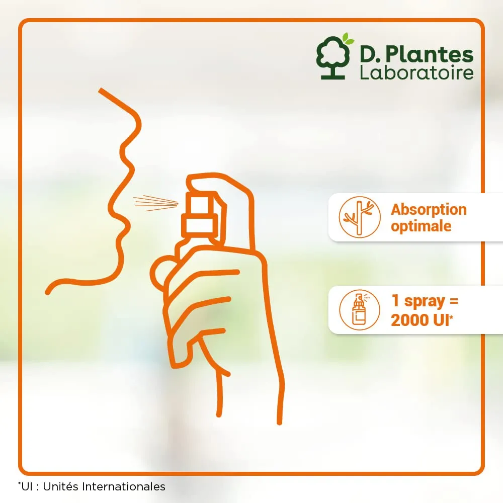 D.Plantes Vitamine D3 huile spray 2000 UI 20ml