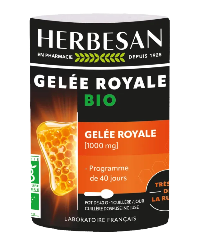 Herbesan Gelée Royale Bio complément cure 40 jours