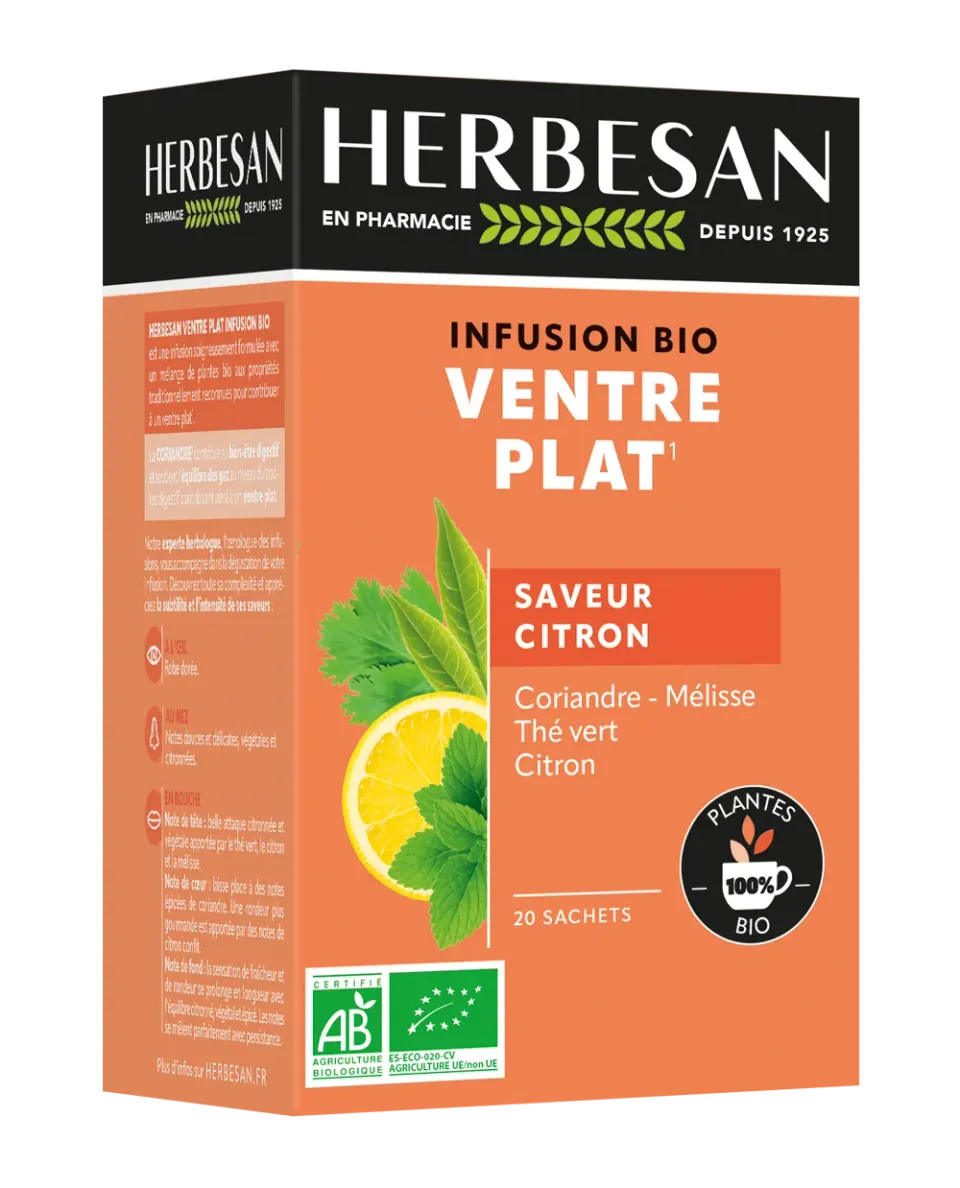Herbesan Ventre Plat infusion bio citron