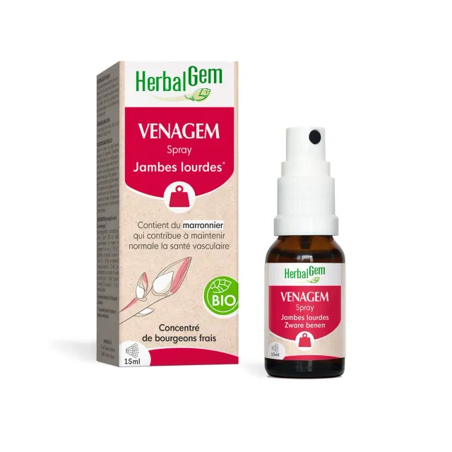 HERBALGEM VenaGem spray jambes lourdes bio circulation