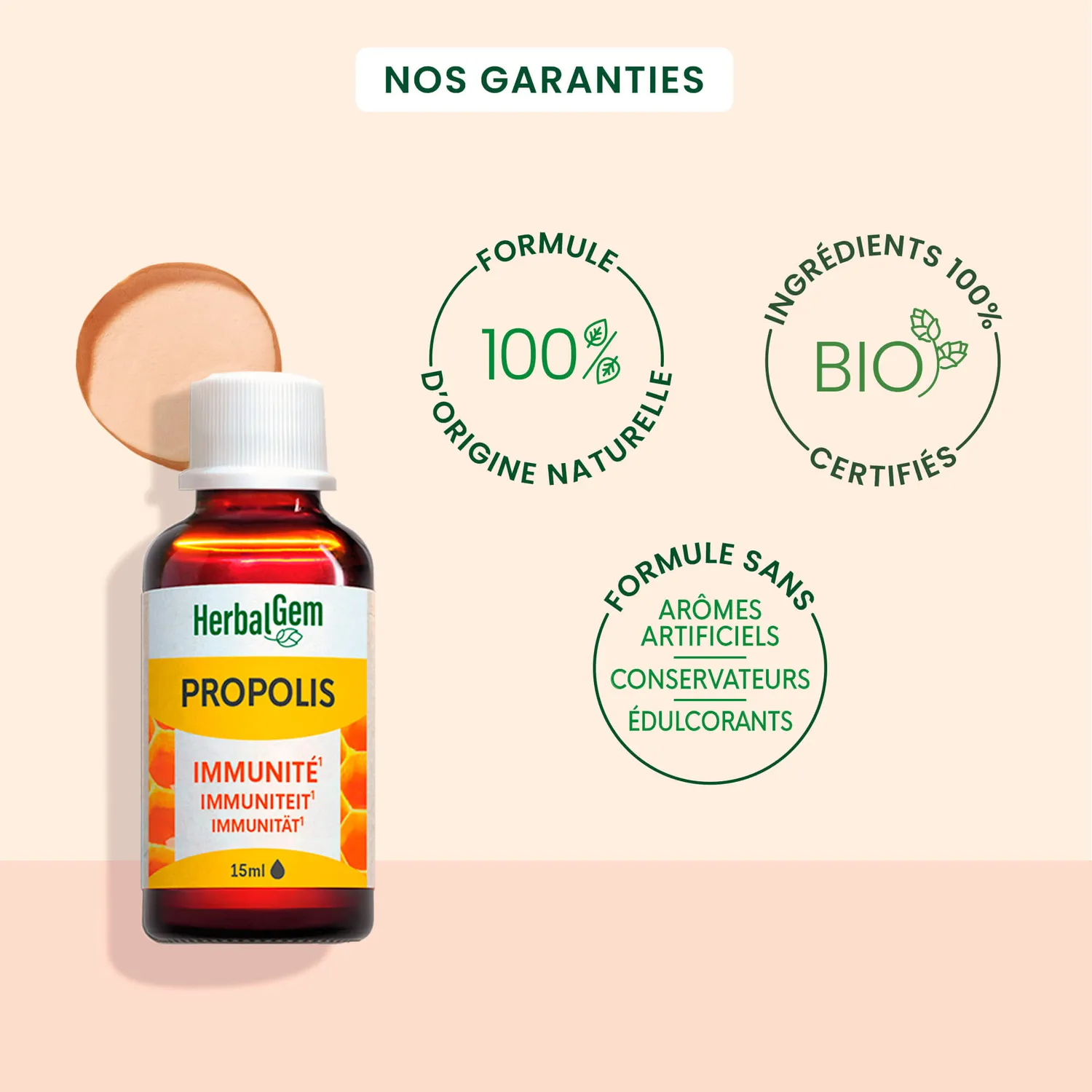 Herbalgem Propolis Gouttes immunité bio gorge