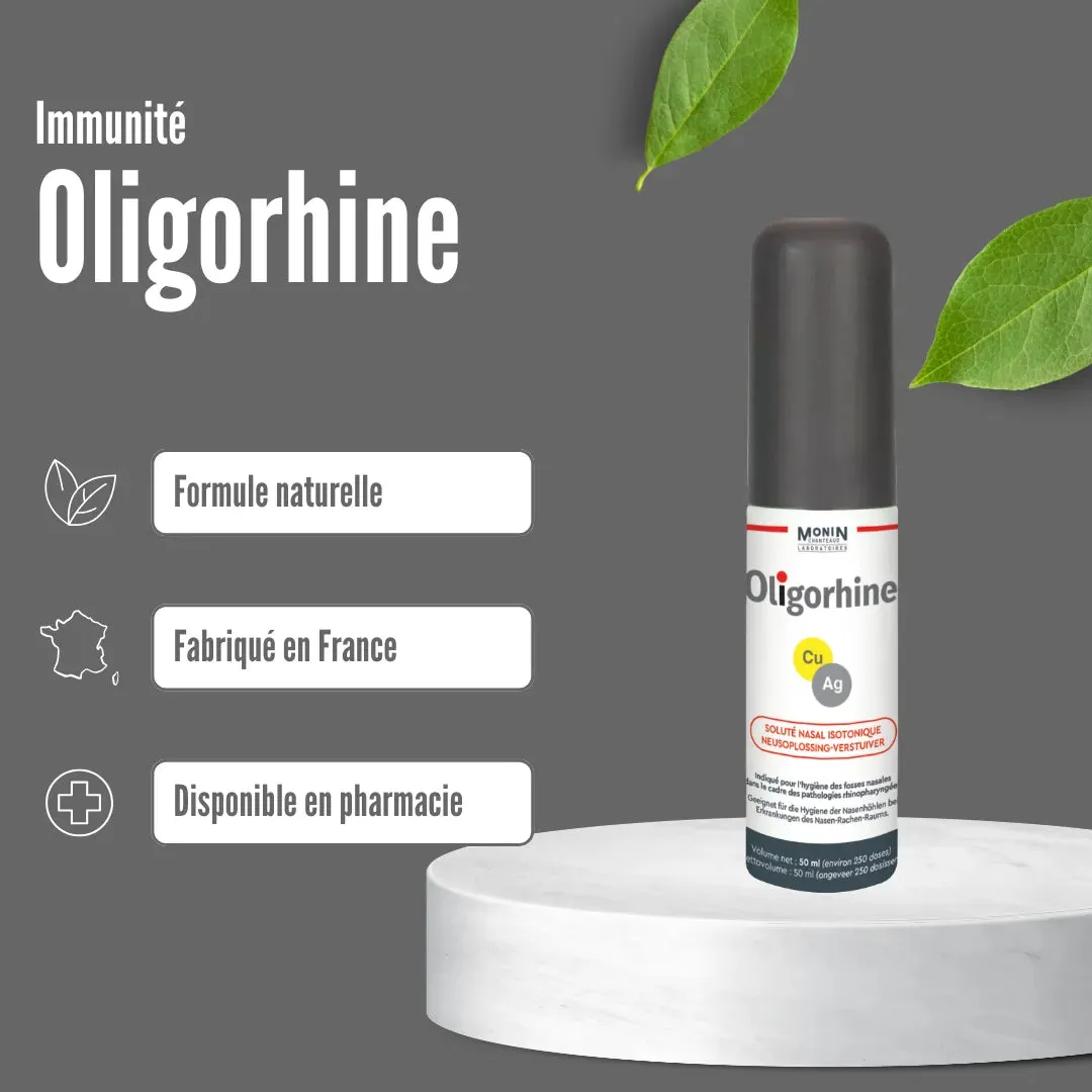 Laboratoires Monin Chanteaud Oligorhine spray nasal cuivre argent
