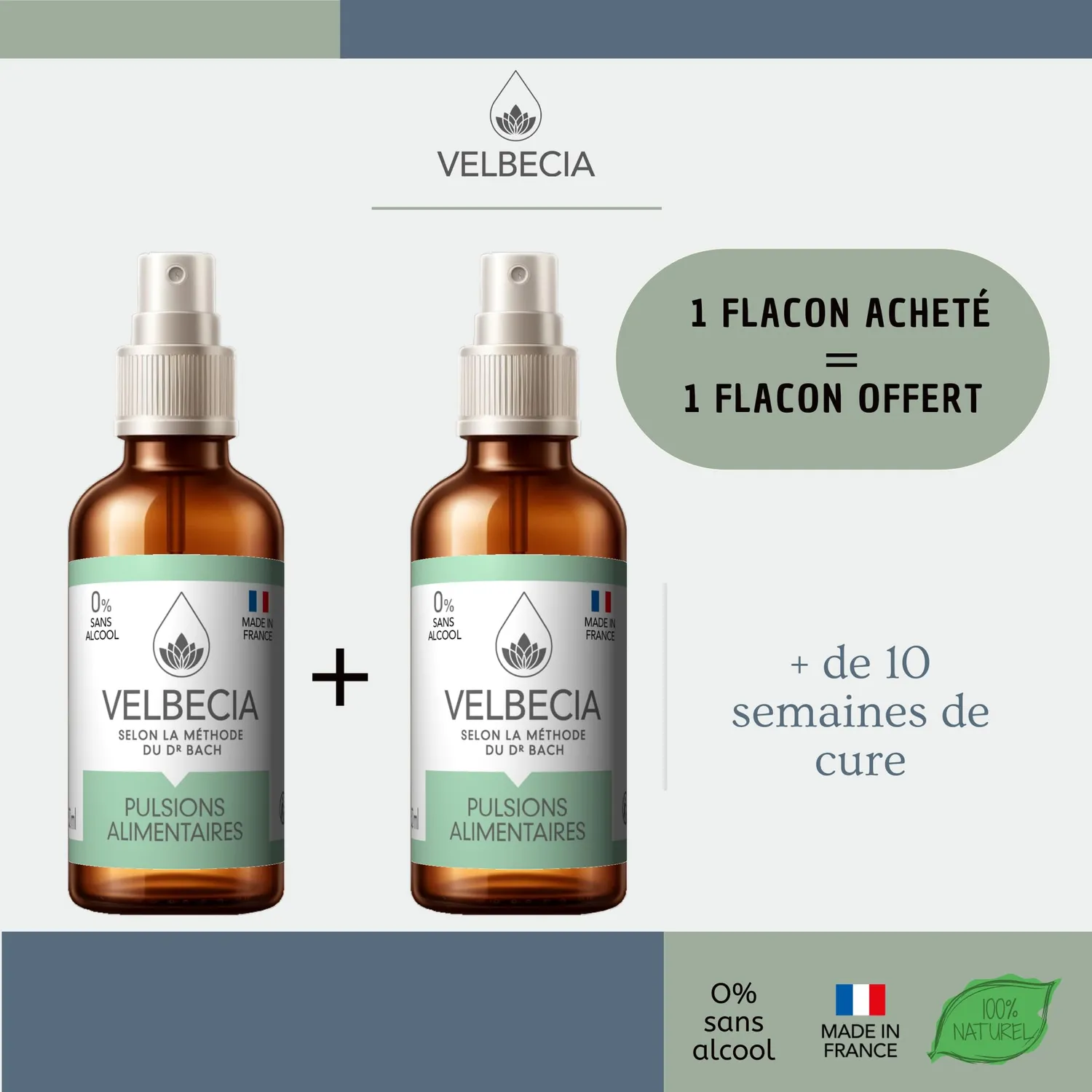 Velbecia Minceur Pulsions élixir floral 2x50 ml sans alcool