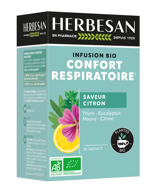 Herbesan Confort Respiratoire infusion bio plantes