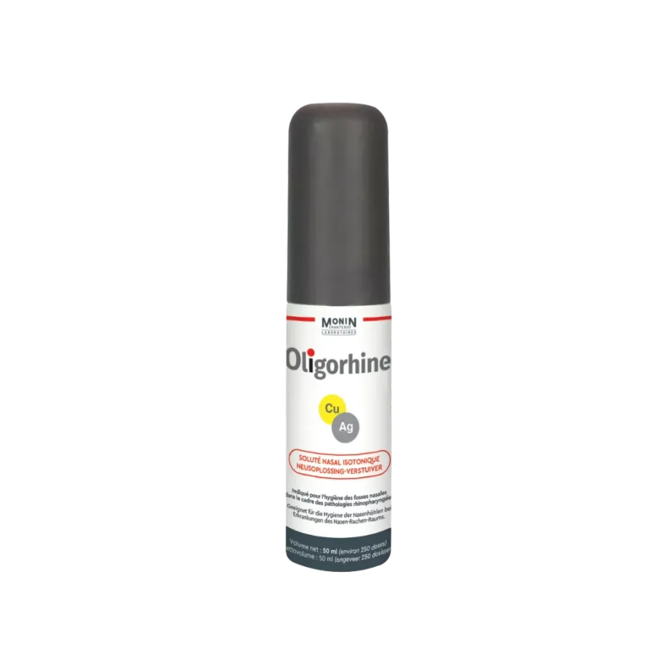 Laboratoires Monin Chanteaud Oligorhine spray nasal cuivre argent