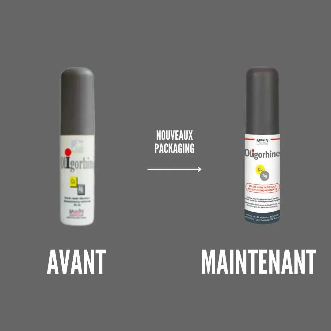 Laboratoires Monin Chanteaud Oligorhine spray nasal cuivre argent