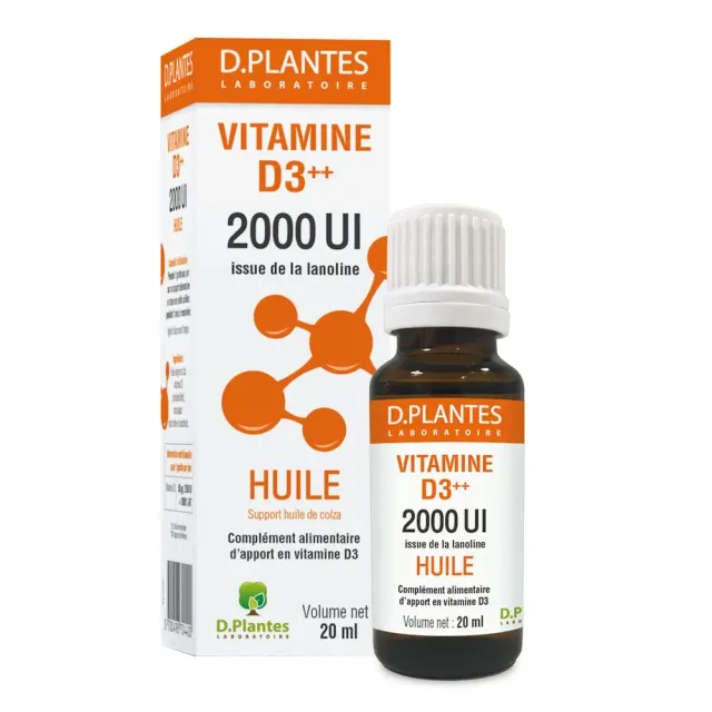 D.Plantes Vitamine D3++ huile 2000 UI 20ml