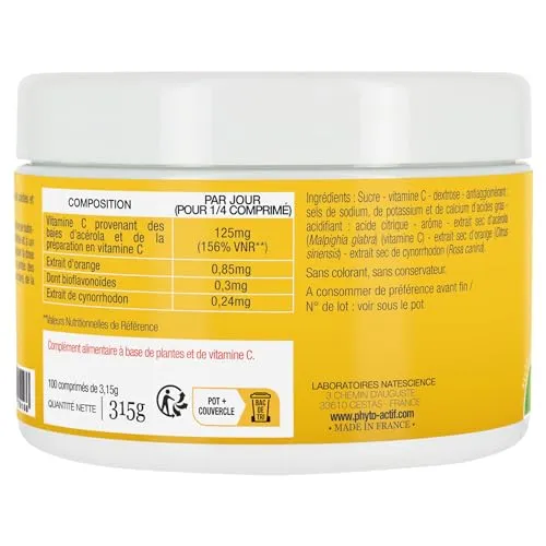 Phyto-Actif Acérola Plus 500 comprimés pot 100