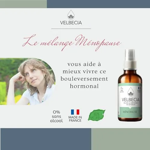 Velbecia Ménopause élixir 30ml +1 offert fleurs de Bach