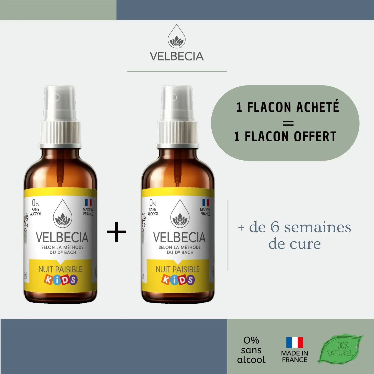 Velbecia Nuit Paisible Kids élixir 2x30ml sans alcool