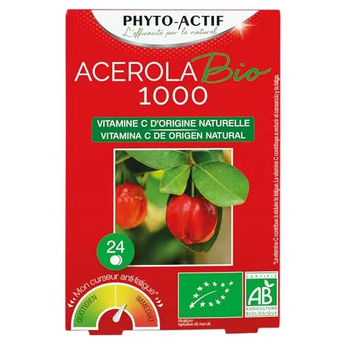 Phyto-Actif Acérola Bio 1000 comprimés 24 sans sucres vitamine C