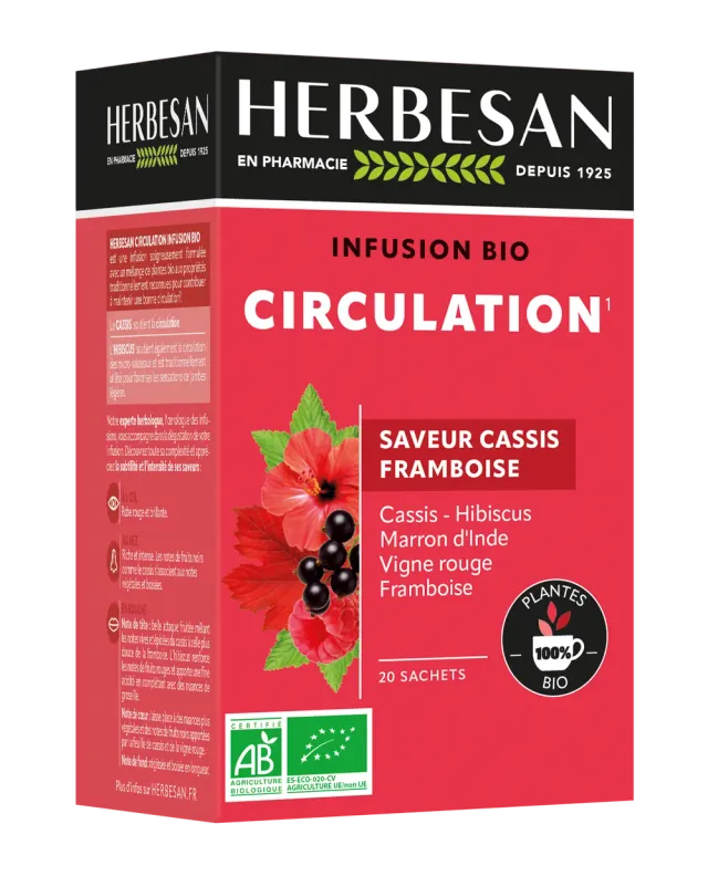Herbesan Circulation infusion bio jambes légères