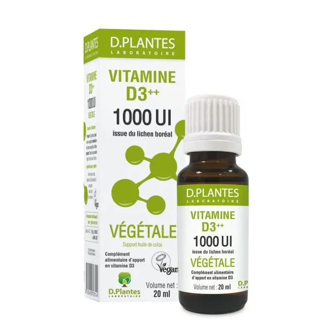 D.Plantes Vitamine D3 Végétale 1000 UI compte-gouttes 20ml