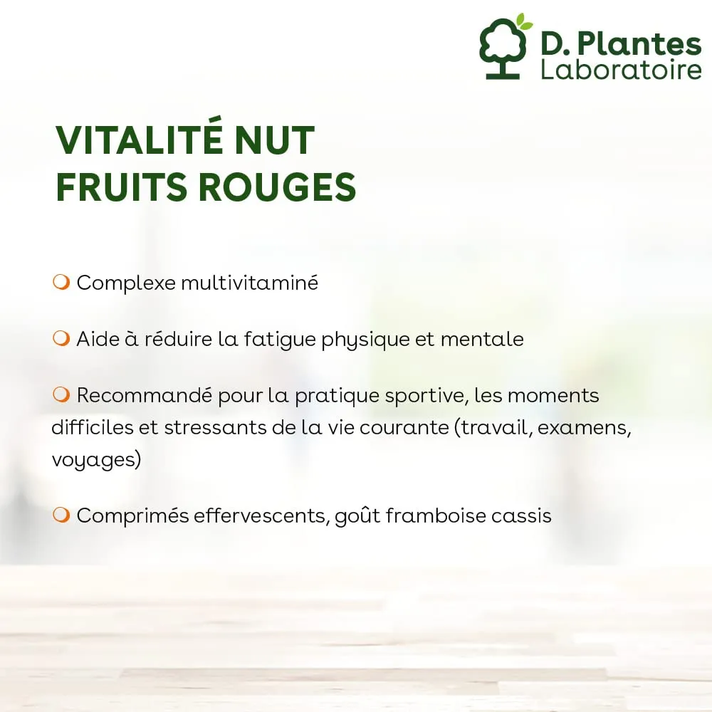 D.Plantes Vitalité-Nut effervescent fruits rouges 90 tonus