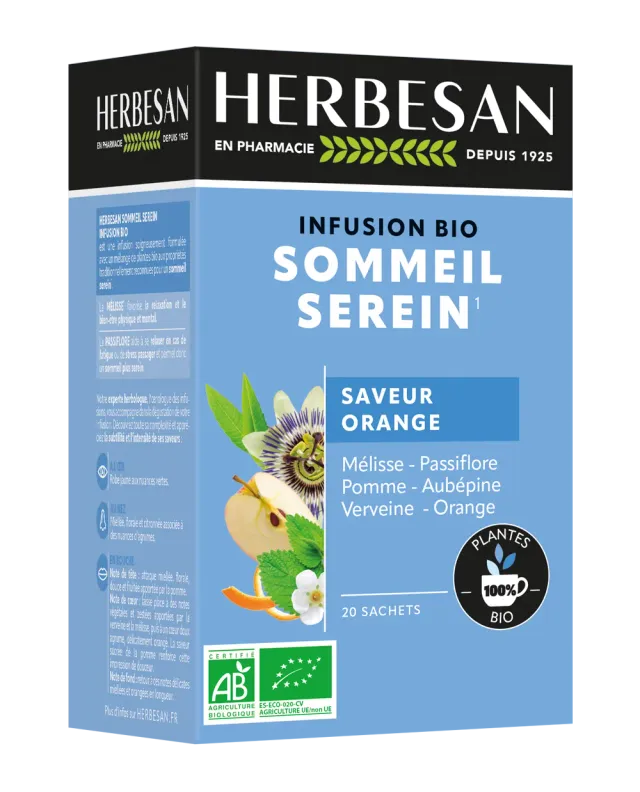 Herbesan Sommeil Serein infusion bio plantes sommeil